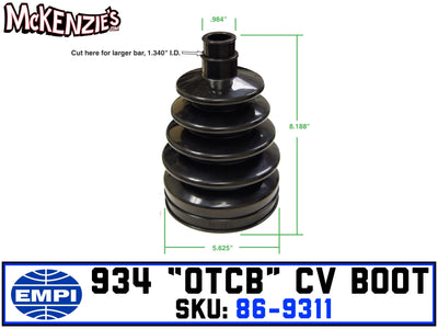 934 CV Boot - Tapered | Flange Mount | EMPI 86-9311