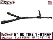 2" x 3-point HD "Y" Spare Tire Tie Down | Flat Hook | USA MADE | 26570-USA