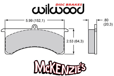 Wilwood 7520 Series Brake Pads - 5.99