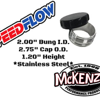 Weld on neck & cap 2.00" 460-32SSBLK Stainless Steel