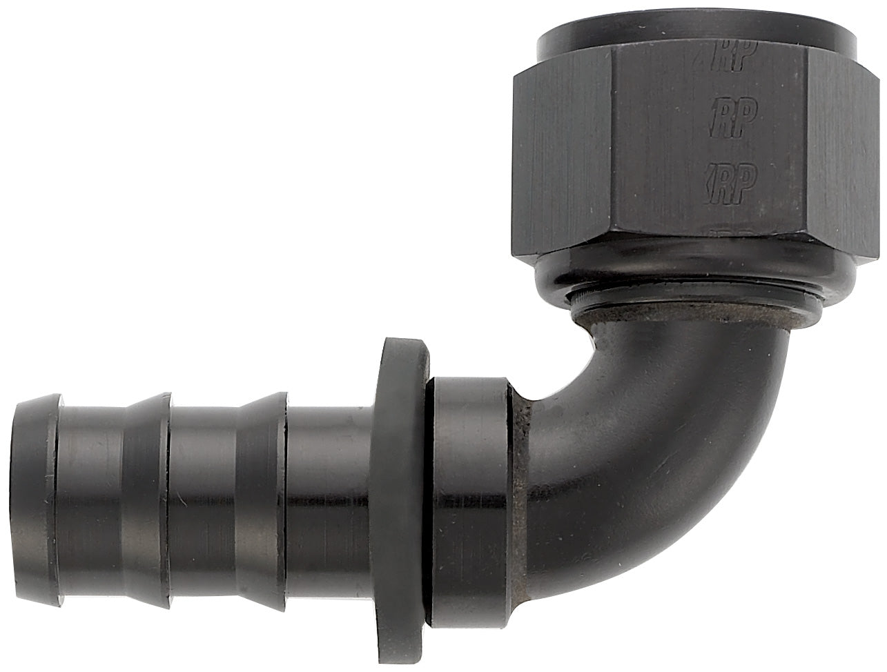 XRP 100008BB Size 8 Black Straight Hose End