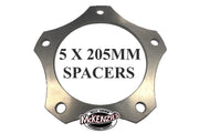 5 x 205MM Wheel Spacers (4 Width Options)