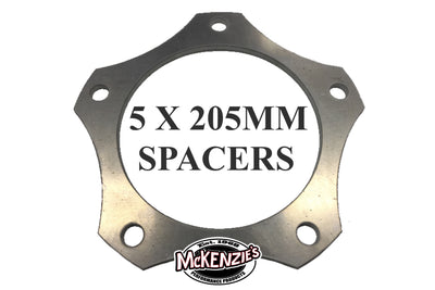 5 x 205MM Wheel Spacers (4 Width Options)