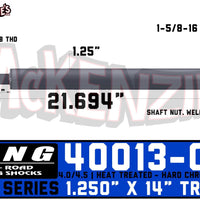 King Shocks 40013-W14 | 1.250" X 14" Travel Shaft | 4.0/4.5 Race Series | King 40013-014