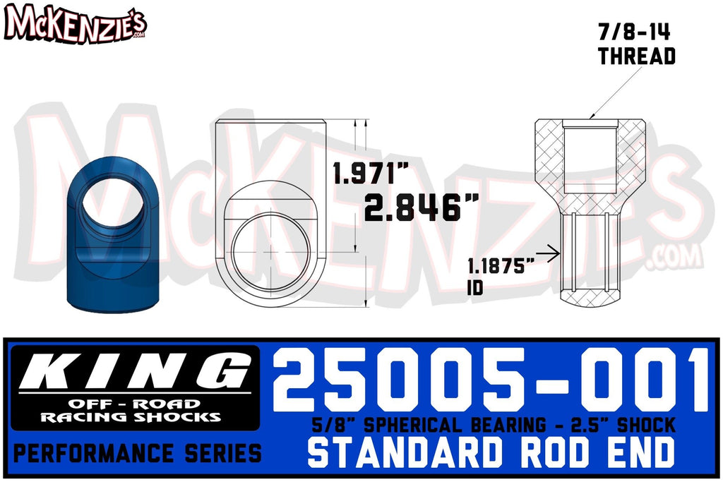 King 25005-001 | 2.5" Shock Rod End