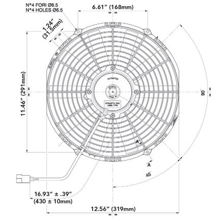 Spal 30101505 Pusher Fan VA10-AP50/C-25S