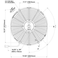 Spal 30101507 Puller Fan VA13-AP51/C-35A