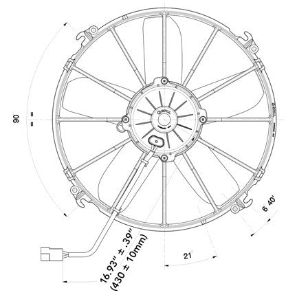 Spal 30102038 Puller Fan VA01-AP70/LL-36A
