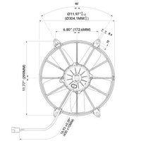 Spal 30102054 | 11" Puller Fan - High Performance Paddle Blade