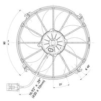 Spal 30103202 Puller Fan VA01-AP90/VLL-66A