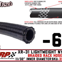 -6 XR-31 Lightweight Nylon Braided Race Hose | .350" ID - .560" OD | XRP 310600