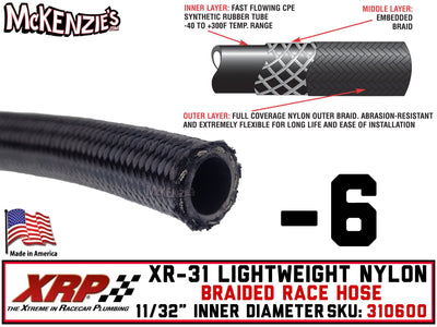 -6 XR-31 Lightweight Nylon Braided Race Hose | .350