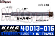 King Shocks 40013-W16 | 1.250" X 16" Travel Shaft | 4.0/4.5 Race Series | King 40013-016