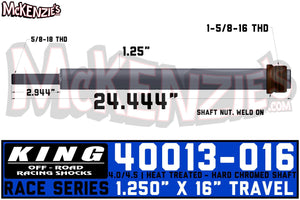 King Shocks 40013-W16 | 1.250" X 16" Travel Shaft | 4.0/4.5 Race Series | King 40013-016