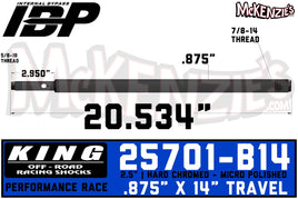King 25701-B14 | 2.5" x 7/8 IBP Shaft