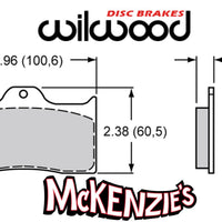 Wilwood 7112 Series Brake Pads - 3.96" Width x .49" Thick