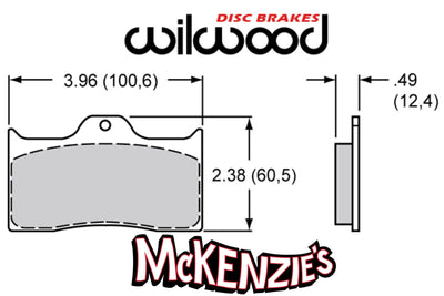 Wilwood 7112 Series Brake Pads - 3.96