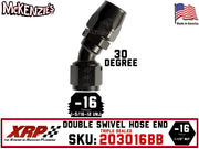 -16AN 30˚ Triple Sealed Hose End | Double-Swivel | XRP 203016BB