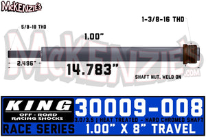 King Shocks 30009-W08 | 1.00" x 8" Travel Shaft | 3.0/3.5 Race Series
