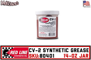 Redline 80401 | CV-2 Synthetic CV Grease | 14oz jar
