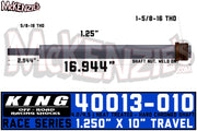 King Shocks 40013-W10 | 1.250" X 10" Travel Shaft | 4.0/4.5 Race Series | King 40013-010