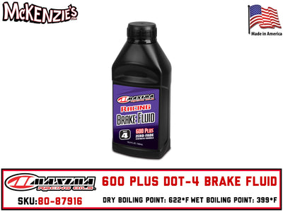 600 Plus Racing DOT 4 Brake Fluid | Maxima 80-87916