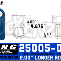 King 25005-003 | 2.5" Shock Rod End