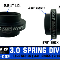 King Shocks 30308-002 | 3.0 Shock Coil Slider | Race Series