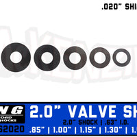 King Shock Valve Shim Kit | 2.0" x .020" Shock Valve Stack | King VS2020