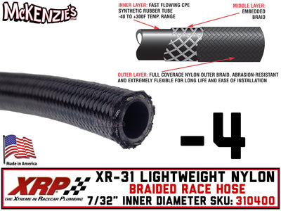 -4 XR-31 Lightweight Nylon Braided Race Hose | .22