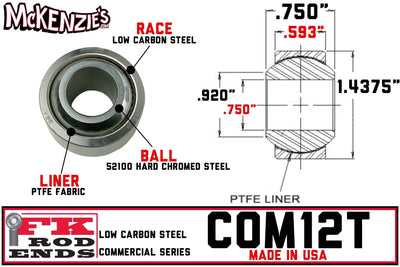 FK Bearing COM12T | King B1034