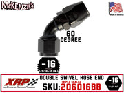 -16AN 60˚ Triple Sealed Hose End | Non-Swivel | XRP 206016BB