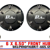 ProAm 6 on 6.50" HD Front Prerunner Truck Hubs | 12-Bolt PRM Snouts | IronMan Series