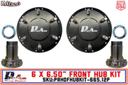 ProAm 6 on 6.50" HD Front Prerunner Truck Hubs | 12-Bolt PRM Snouts | IronMan Series