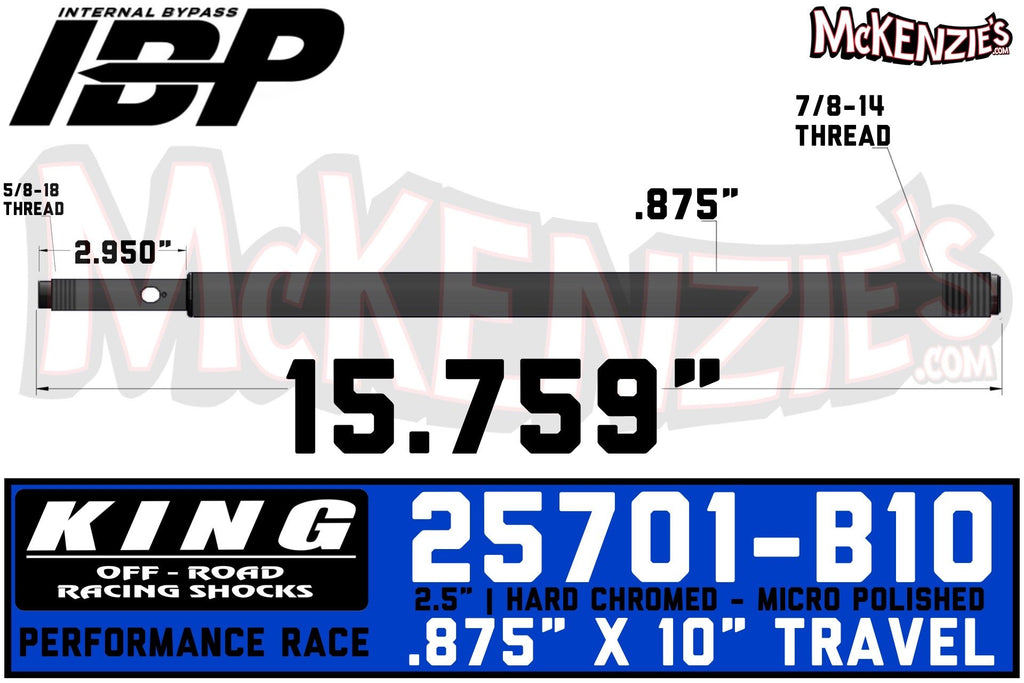 King 25701-B10 | 2.5" x 7/8 IBP Shaft