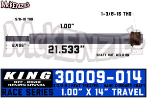 King Shocks 30009-W14 | 1.00" X 14" Travel Shaft | 3.0/3.5 Race Series