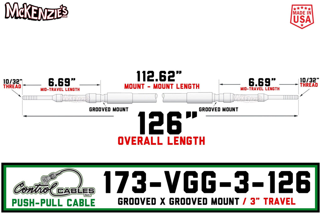 Control Cable 173-VGG-3-126