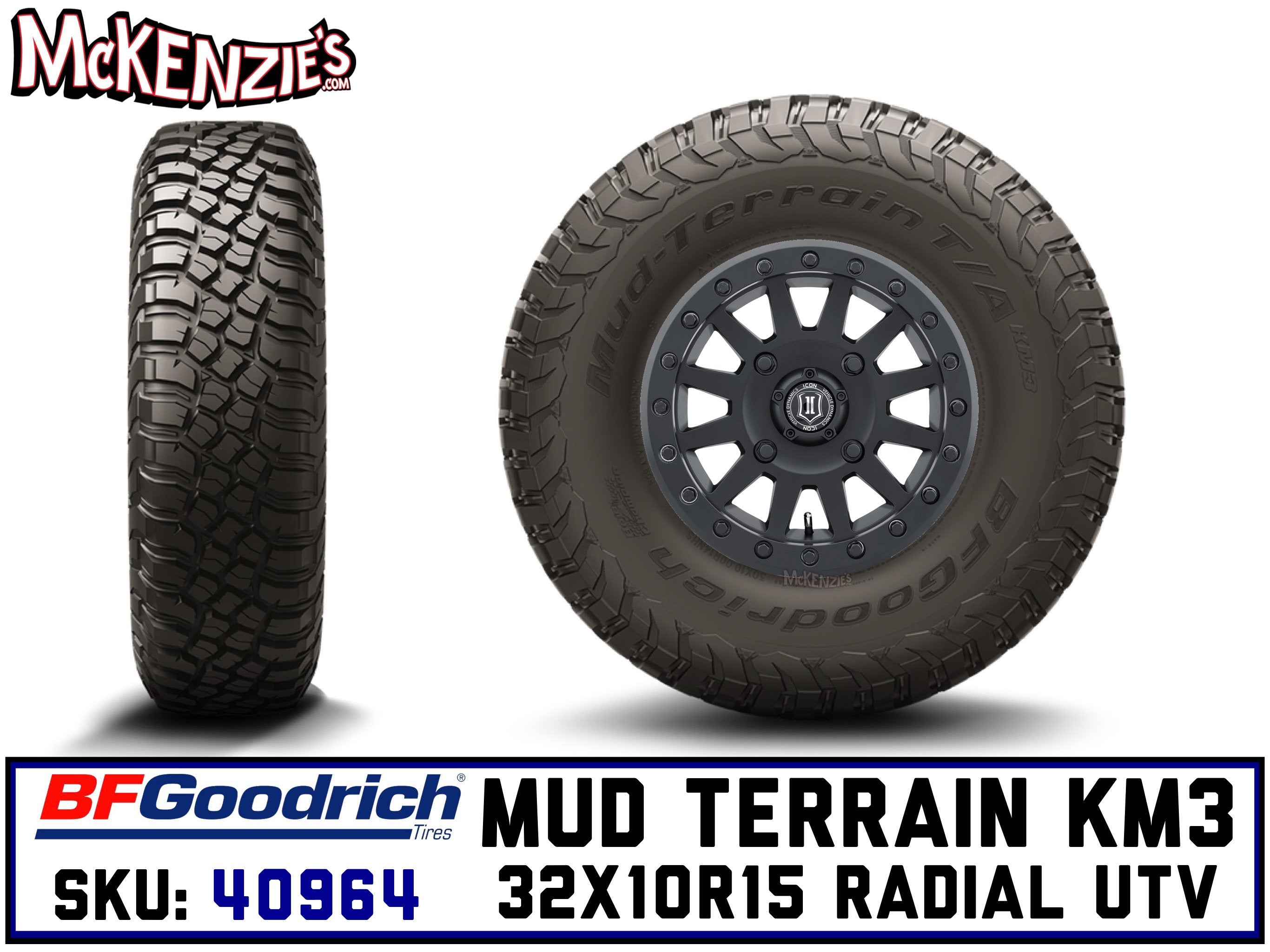 BFG 32x10R15 Mud Terrain KM3 UTV Tire | BFGoodrich 40964| McKenzie's
