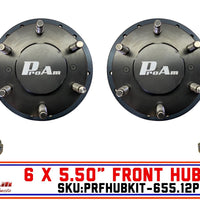 ProAm 6 on 5.50" Front Prerunner Truck Hubs | 12-Bolt PRM Snouts | IronMan Series