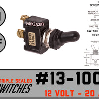 K4 Sealed Toggle Switches - Single Pole