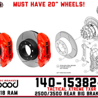 Wilwood 140-15382-R | Rear TX6R Big Brake Kit | 2014-2018 Ram 2500/3500