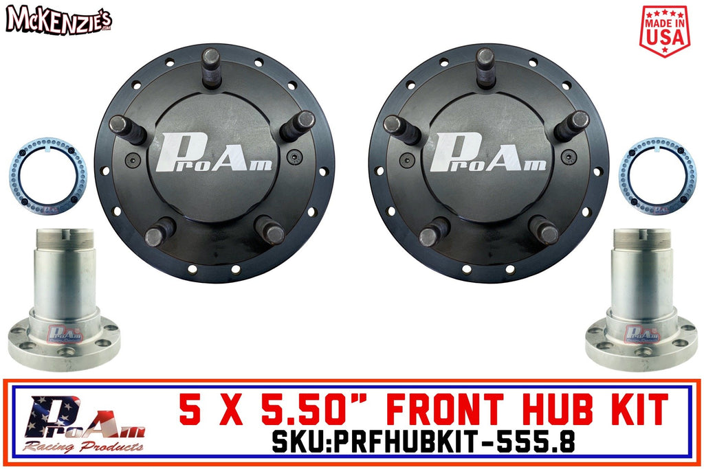 ProAm 5 on 5.50" Front Prerunner Truck Hubs - 8 Bolt Snouts - IronMan Series