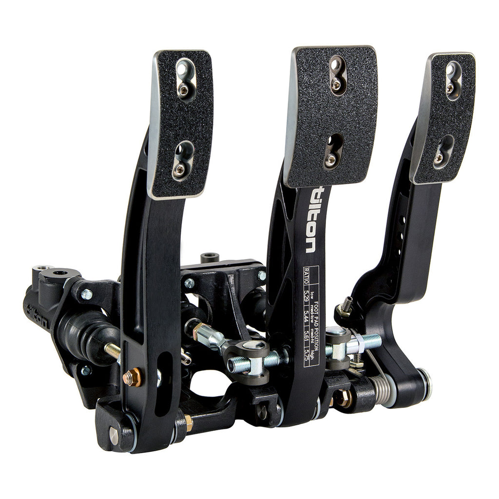 Tilton 800-Series 3-pedal Floor Mount Pedal Assembly