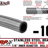 -16 Stainless Steel Braided CPE Race Hose | 1.125" ID - 1.437" OD | XRP 300016