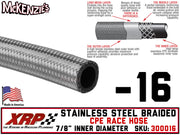 -16 Stainless Steel Braided CPE Race Hose | 1.125" ID - 1.437" OD | XRP 300016