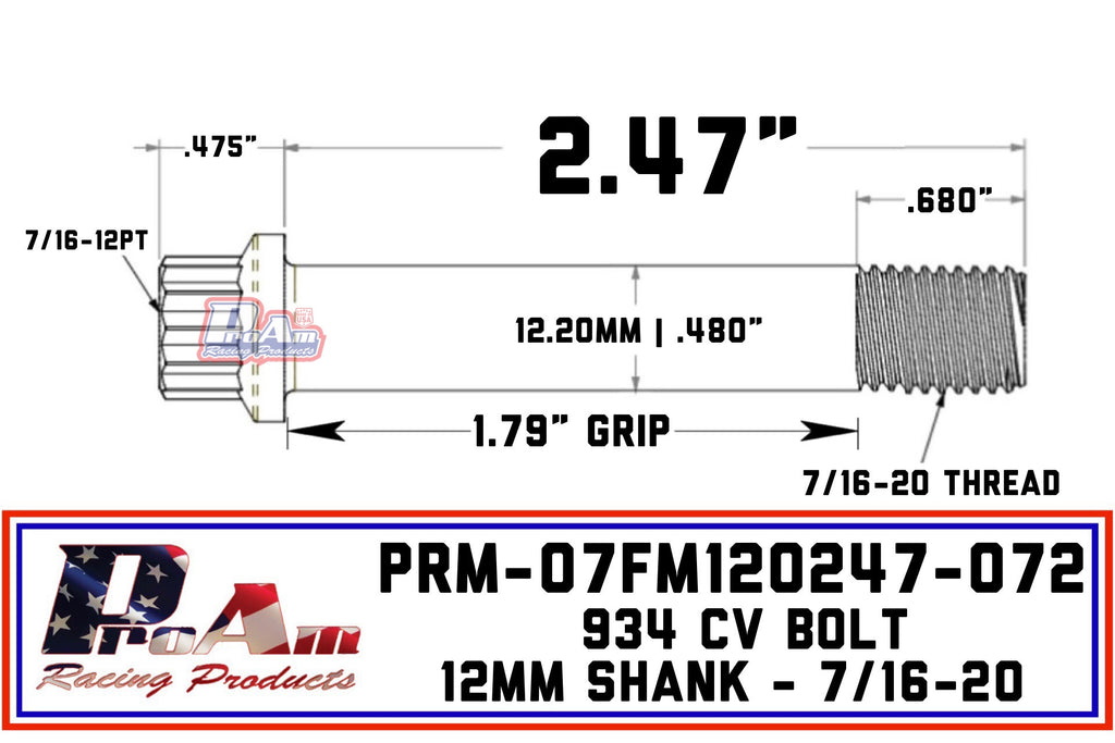 ProAm Racing 934 CV Bolts