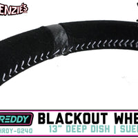 Shreddy Blackout Steering Wheel | 13" Suede x 3" Dish 6-Bolt | PRP SHRDY-G240