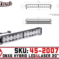 Baja Designs 45-2007 | OnX6 20" Bar | Hybrid LED & Laser