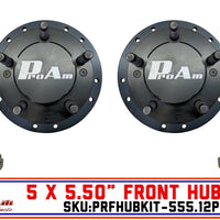 ProAm 5 on 5.50" Front Prerunner Truck Hubs | 12-Bolt PRM Snouts | IronMan Series