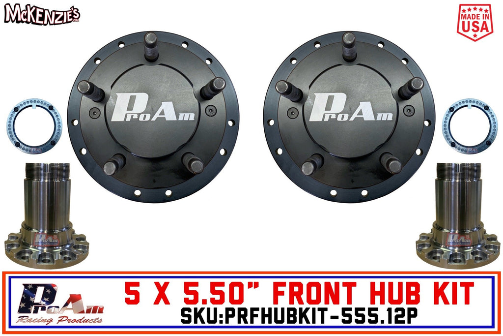 ProAm 5 on 5.50" Front Prerunner Truck Hubs | 12-Bolt PRM Snouts | IronMan Series